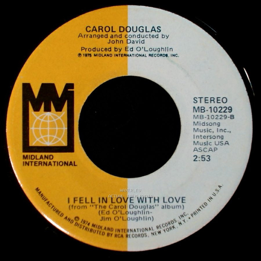 Carol Douglas - A Hurricane Is Coming Tonite / I Fell In Love With Love side B
