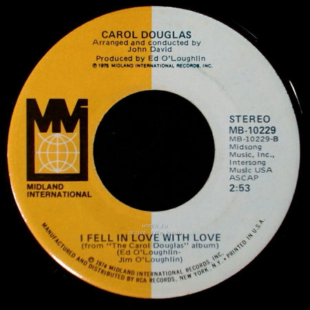 Carol Douglas - A Hurricane Is Coming Tonite / I Fell In Love With Love side B