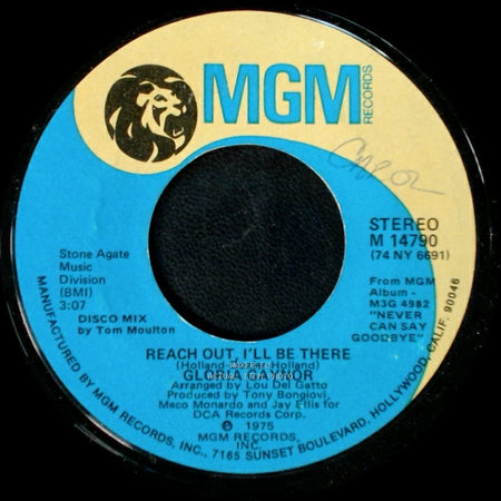 Gloria Gaynor - Searchin' / Reach Out I'll Be There side B