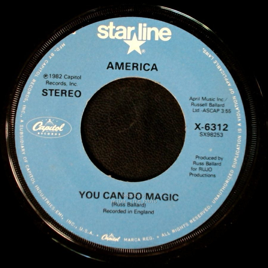 America - You Can Do Magic / Right Before Your Eyes side A