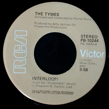 The Tymes - Interloop! / Someway, Somehow, I'm Keepin' You side A