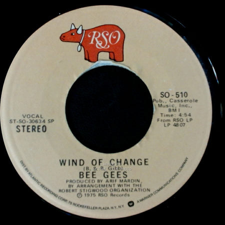 Bee Gees - Jive Talkin' / Wind Of Change side B