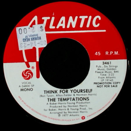 The Temptations - Think For Yourself / Think For Yourself side B