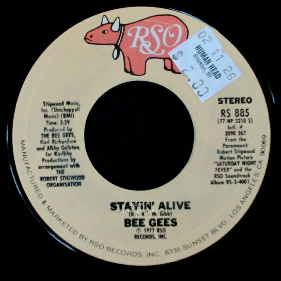 Bee Gees - Stayin' Alive / If I Can't Have You side A