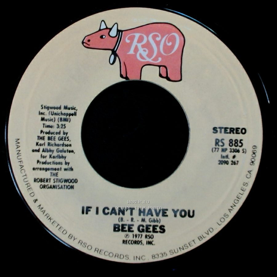 Bee Gees - Stayin' Alive / If I Can't Have You side B