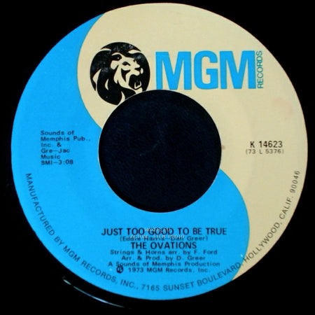 The Ovations - 'having A Party' Medley / Just Too Good To Be True side B