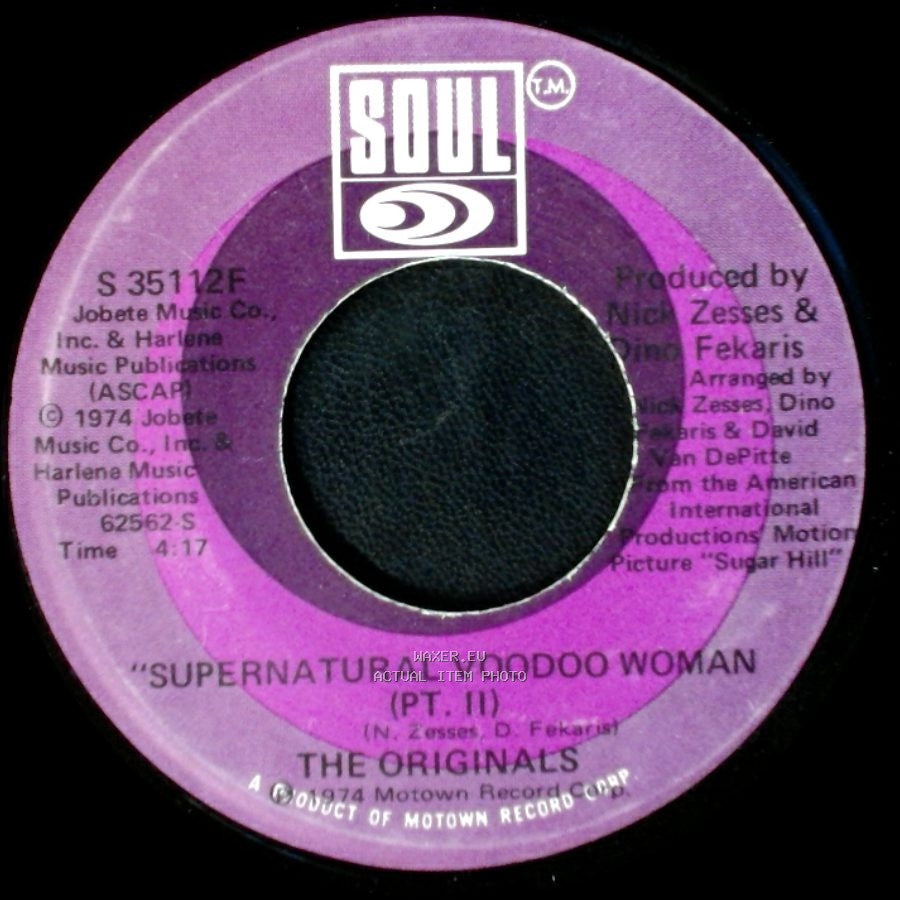 The Originals - Supernatural Voodoo Woman (Pt. Ii) / Supernatural Voodoo Woman (Pt.1) side A