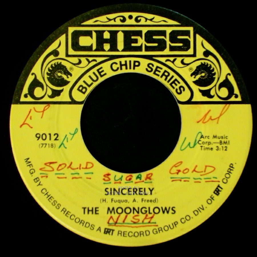 The Moonglows - In My Diary / Sincerely side B