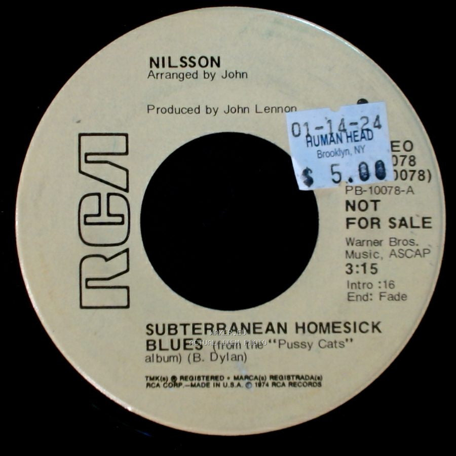 Nilsson - Subterranean Homesick Blues / Mucho Mungo / Mt. Elga side A