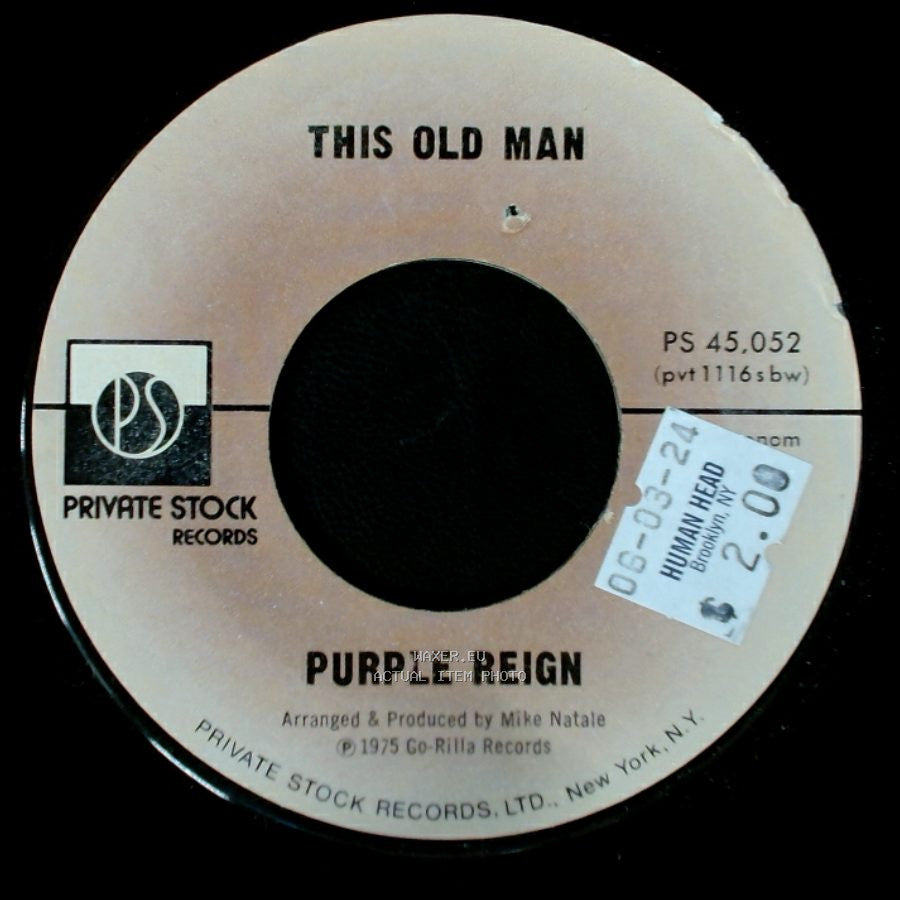 Purple Reign - This Old Man / This Old Man (Instrumental) side A
