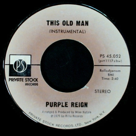 Purple Reign - This Old Man / This Old Man (Instrumental) side B