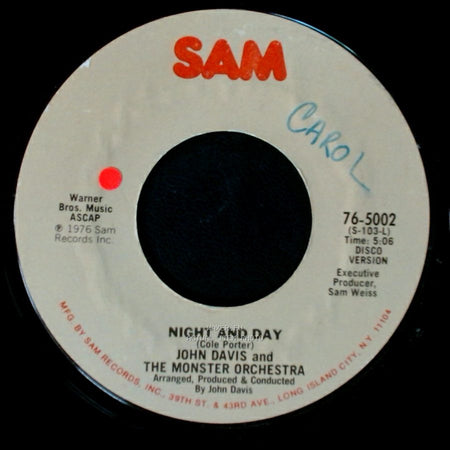 John Davis And The Monster Orchestra - Night And Day - Part I / Night And Day side B