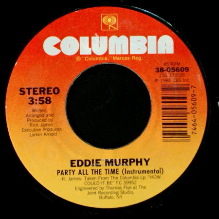 Eddie Murphy - Party All The Time (Instrumental) / Party All The Time side A