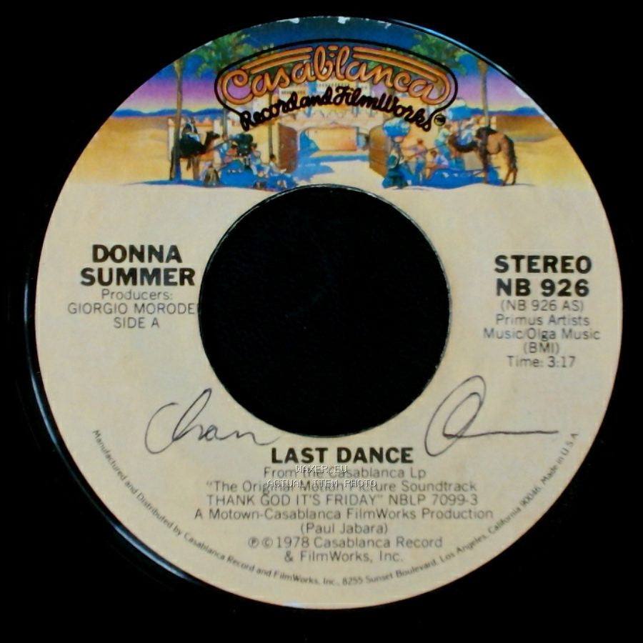 Donna Summer - Last Dance / With Your Love side A