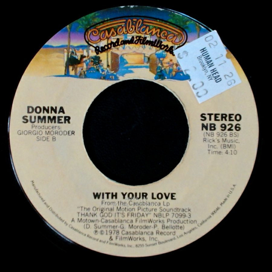Donna Summer - Last Dance / With Your Love side B