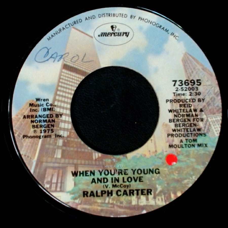 Ralph Carter - When You're Young And In Love / When You're Young And In Love (Disco Version) side A