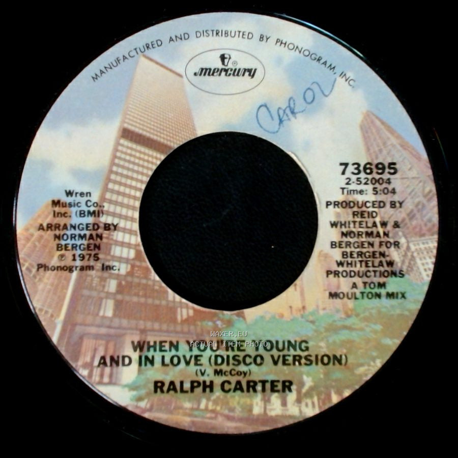 Ralph Carter - When You're Young And In Love / When You're Young And In Love (Disco Version) side B