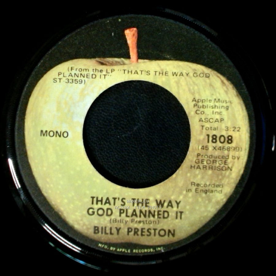 Billy Preston - That's The Way God Planned It / What About You? side A