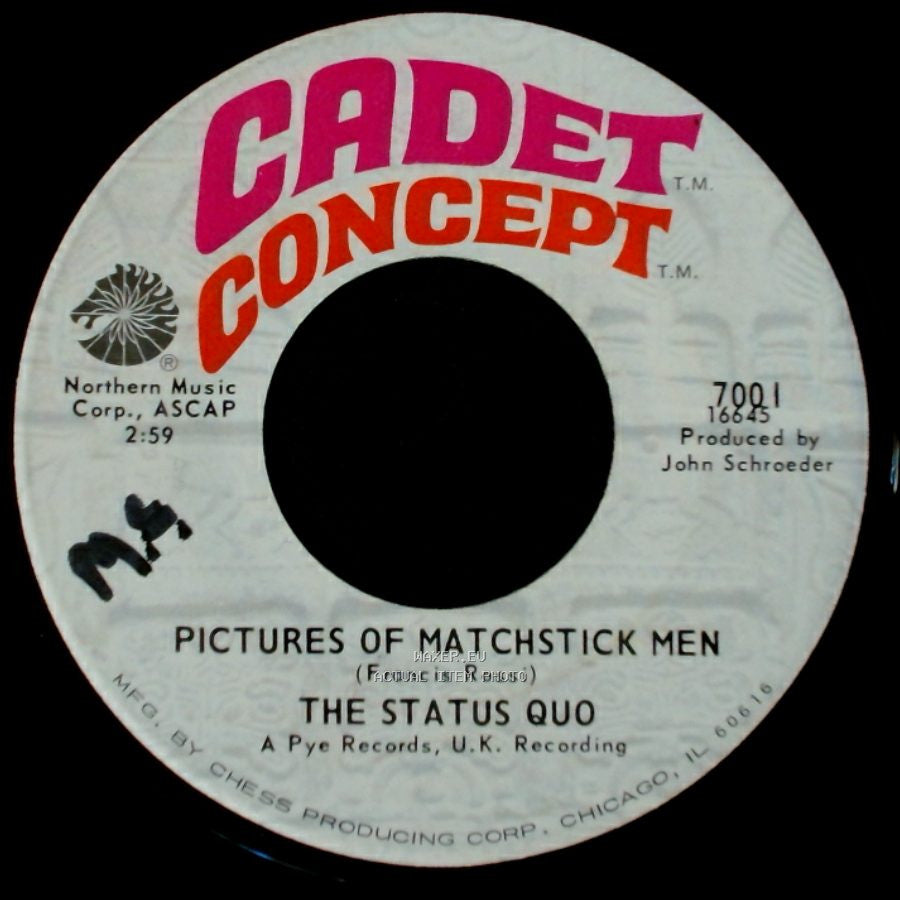 The Status Quo - Gentleman Joe's Sidewalk Cafe / Pictures Of Matchstick Men side B