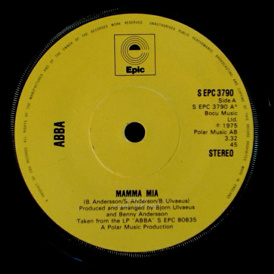 Abba - Mamma Mia / Tropical Loveland side A