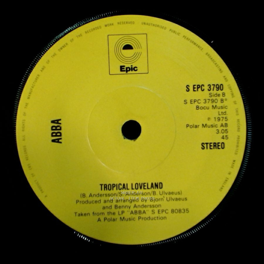 Abba - Mamma Mia / Tropical Loveland side B