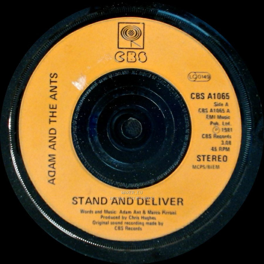 Adam And The Ants - Stand And Deliver / Beat My Guest side A