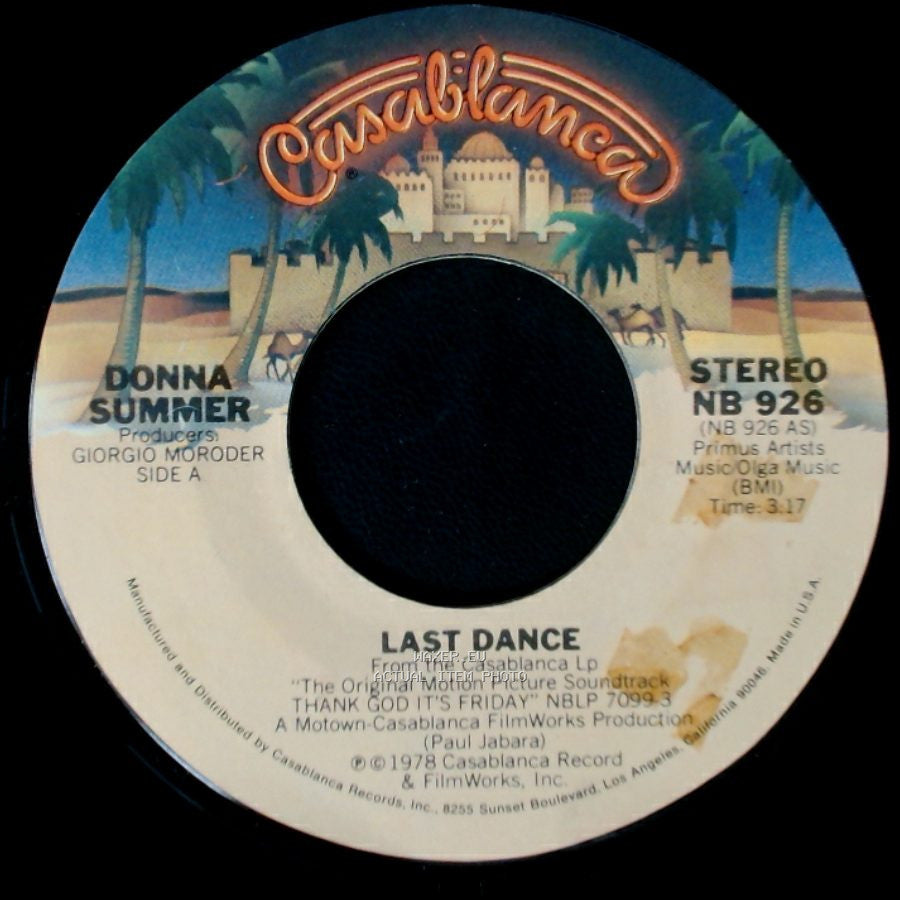 Donna Summer - Last Dance / With Your Love side A