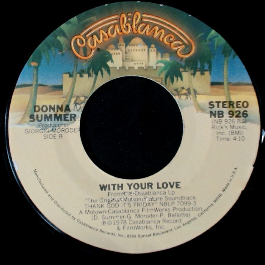 Donna Summer - Last Dance / With Your Love side B