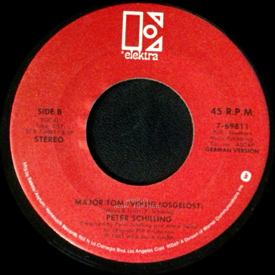 Peter Schilling - Major Tom (Coming Home) / Major Tom (Völlig Losgelöst) side B