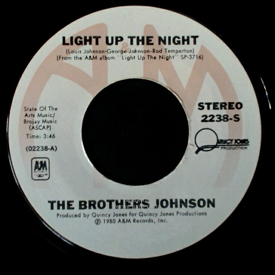 The Brothers Johnson - Streetwave / Light Up The Night side B