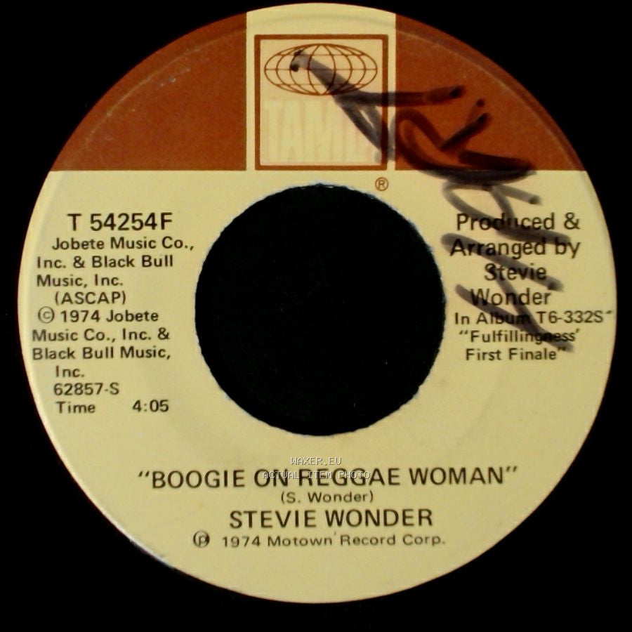 Stevie Wonder - Boogie On Reggae Woman / Seems So Long side A