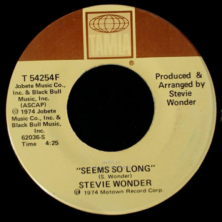 Stevie Wonder - Boogie On Reggae Woman / Seems So Long side B