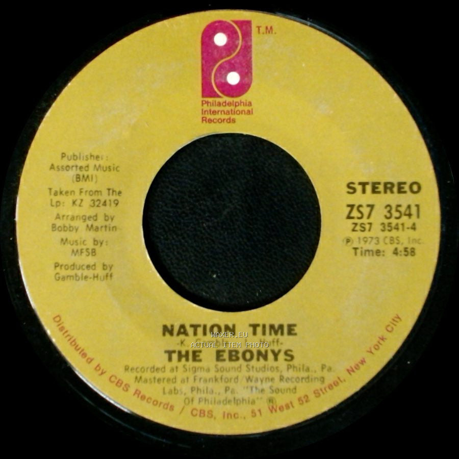 The Ebonys - I Believe / Nation Time side B