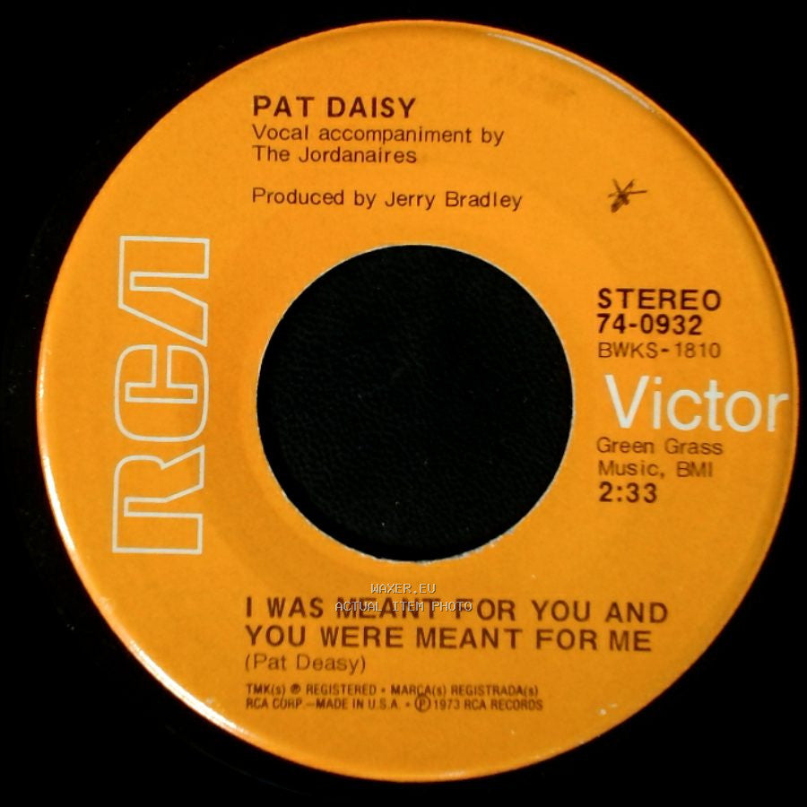 Pat Daisy - The Lonesomest Lonesome / I Was Meant For You And You Were Meant For Me side B