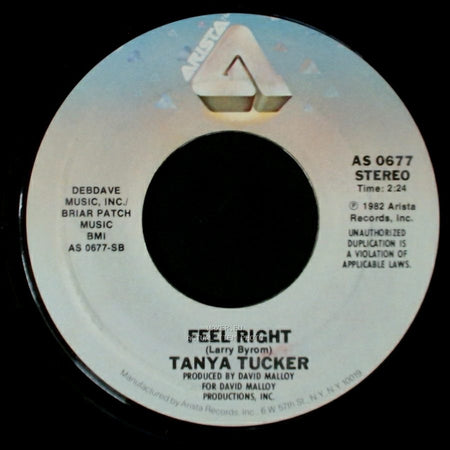 Tanya Tucker - Cry / Feel Right side B