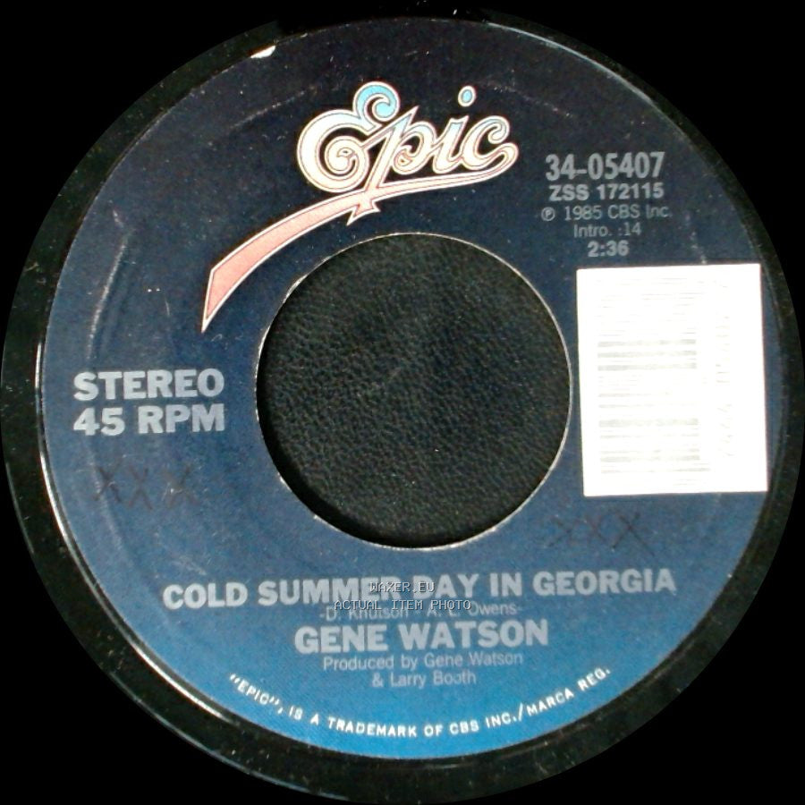 Gene Watson - Cold Summer Day In Georgia / The Note side A