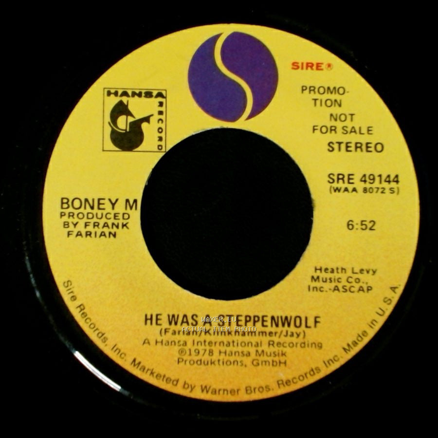 Boney M - Mary's Boy Child/*Oh My Lord / He Was A Steppenwolf side B