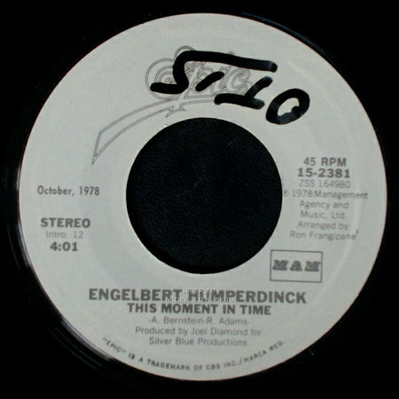 Engelbert Humperdinck - This Moment In Time / I Believe In Miracles side A