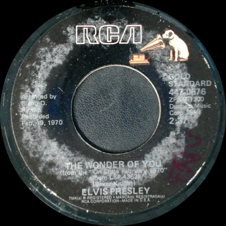 Elvis Presley - The Wonder Of You / Mama Liked The Roses side A