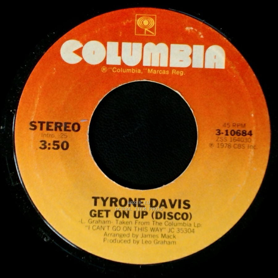 Tyrone Davis - Get On Up (Disco) / It's You, It's You side A