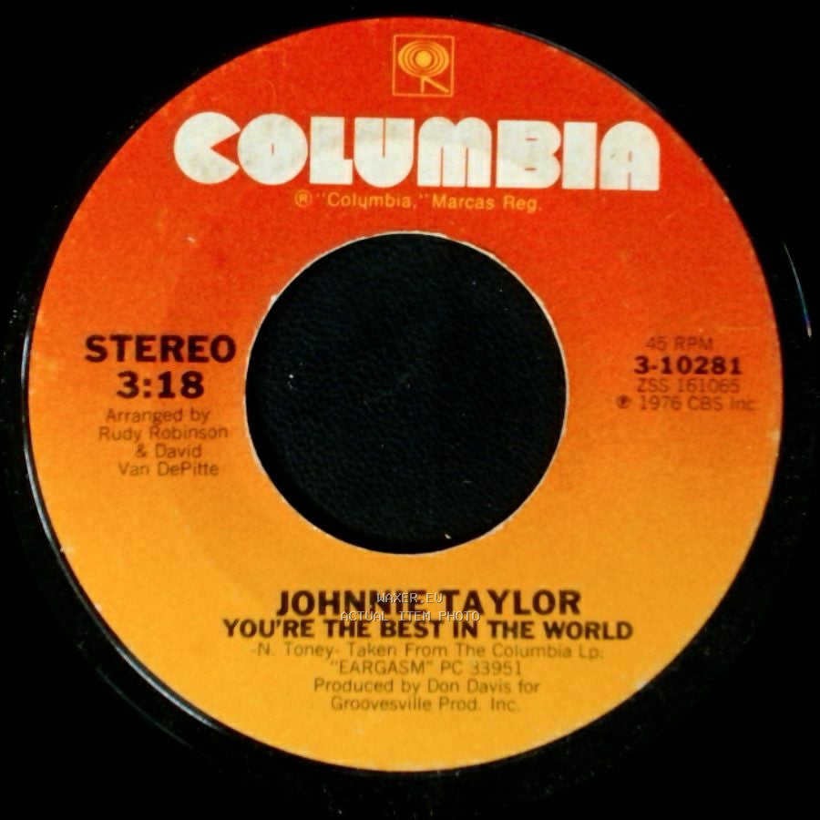 Johnnie Taylor - Disco Lady / You're The Best In The World side B