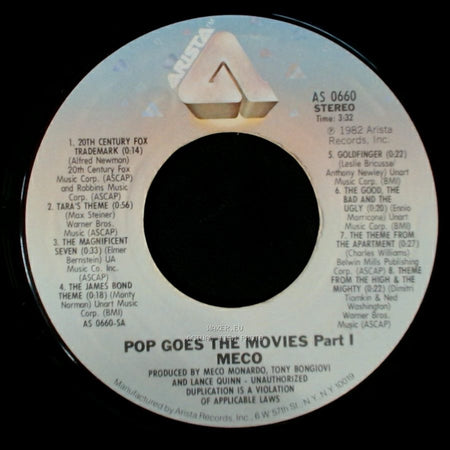 Meco - Pop Goes The Movies Part I / Pop Goes The Movies Part Ii side A