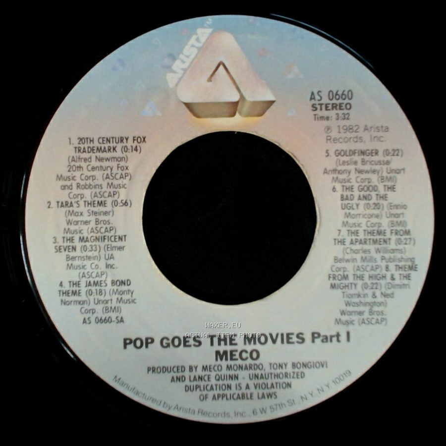 Meco - Pop Goes The Movies Part I / Pop Goes The Movies Part Ii side A