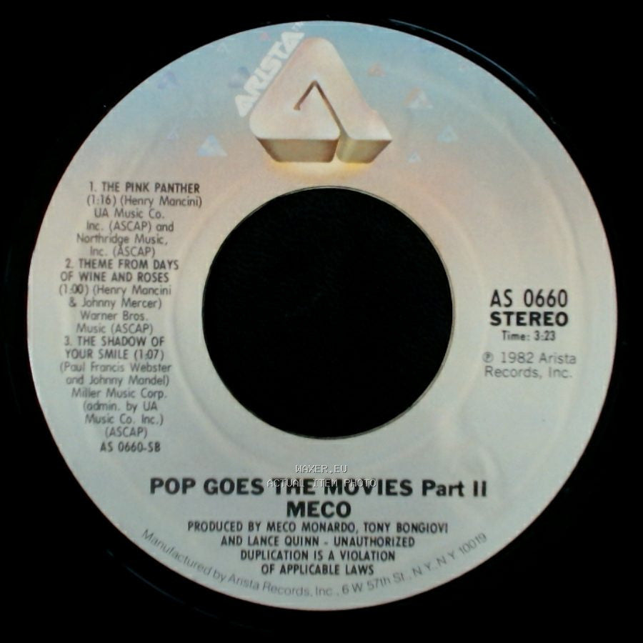 Meco - Pop Goes The Movies Part I / Pop Goes The Movies Part Ii side B