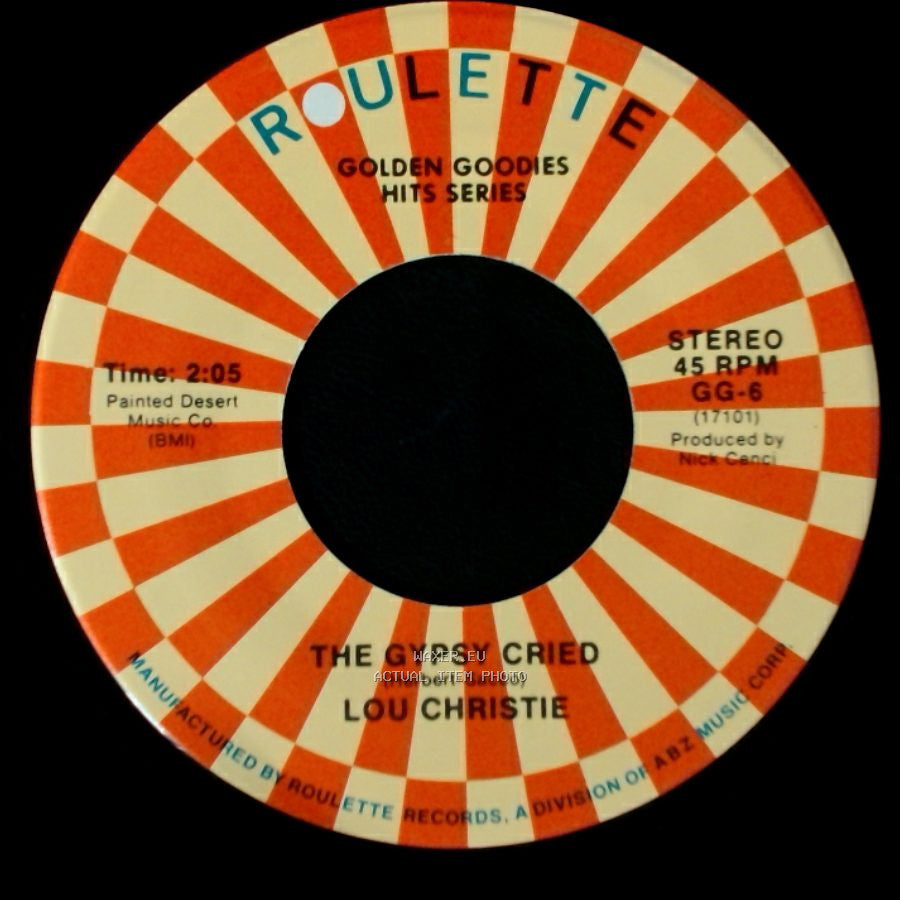Lou Christie - The Gypsy Cried / Two Faces Have I side A