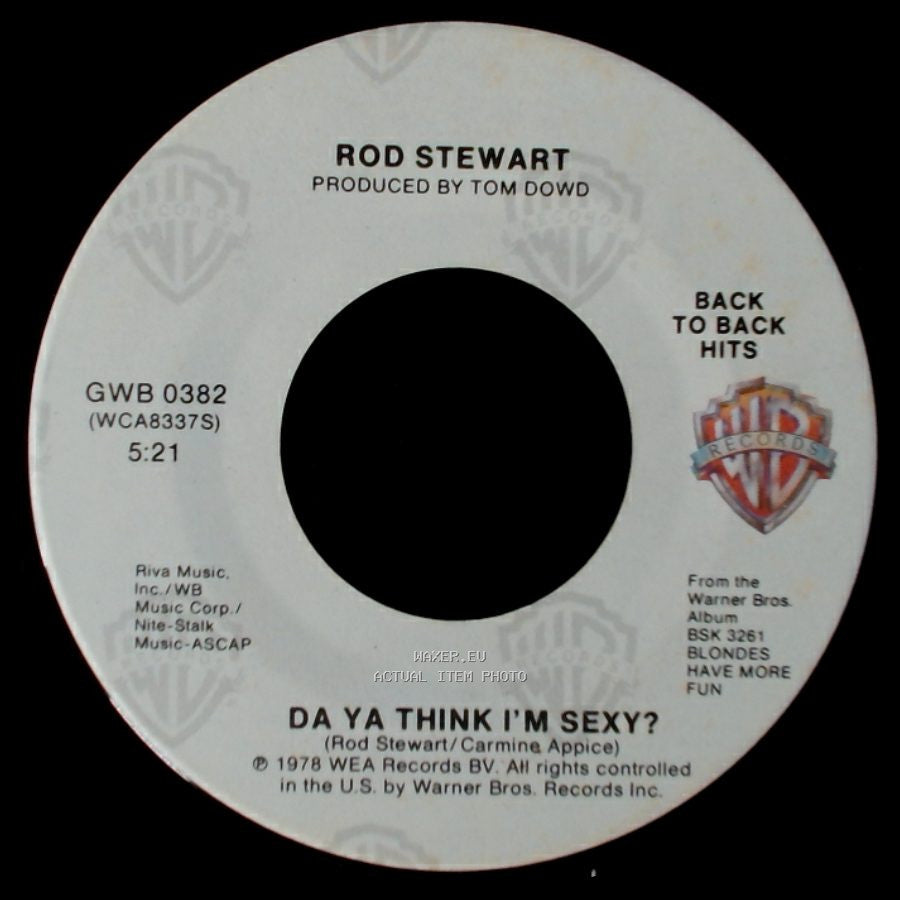 Rod Stewart - Ain't Love A Bitch / Da Ya Think I'm Sexy? side B