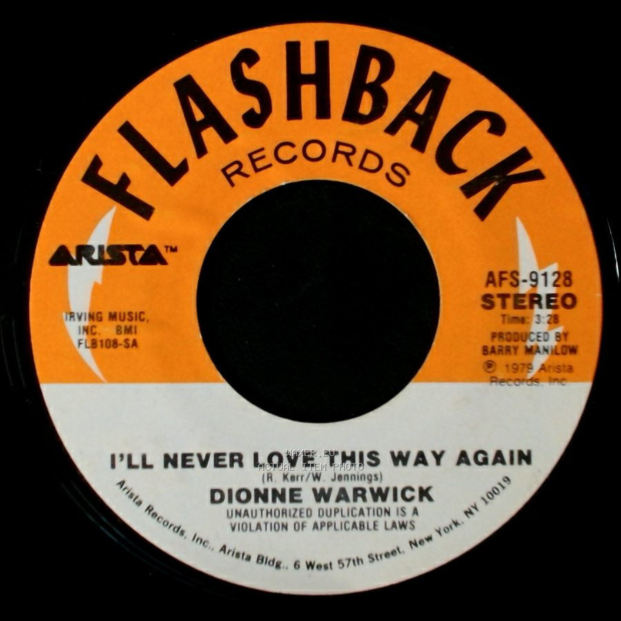Dionne Warwick - I'll Never Love This Way Again / Deja Vu side A