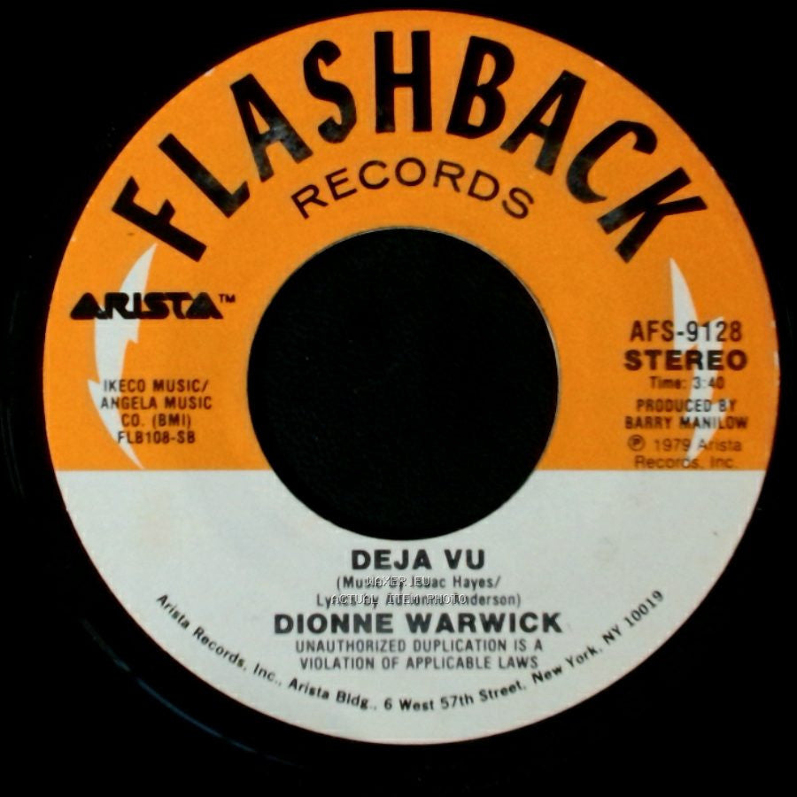 Dionne Warwick - I'll Never Love This Way Again / Deja Vu side B