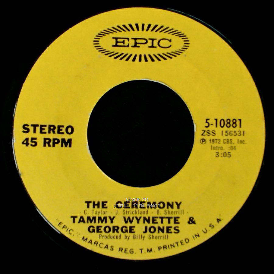 Tammy Wynette & George Jones - The Great Divide / The Ceremony side B