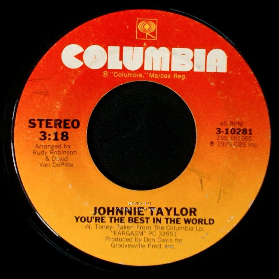 Johnnie Taylor - Disco Lady / You're The Best In The World side A